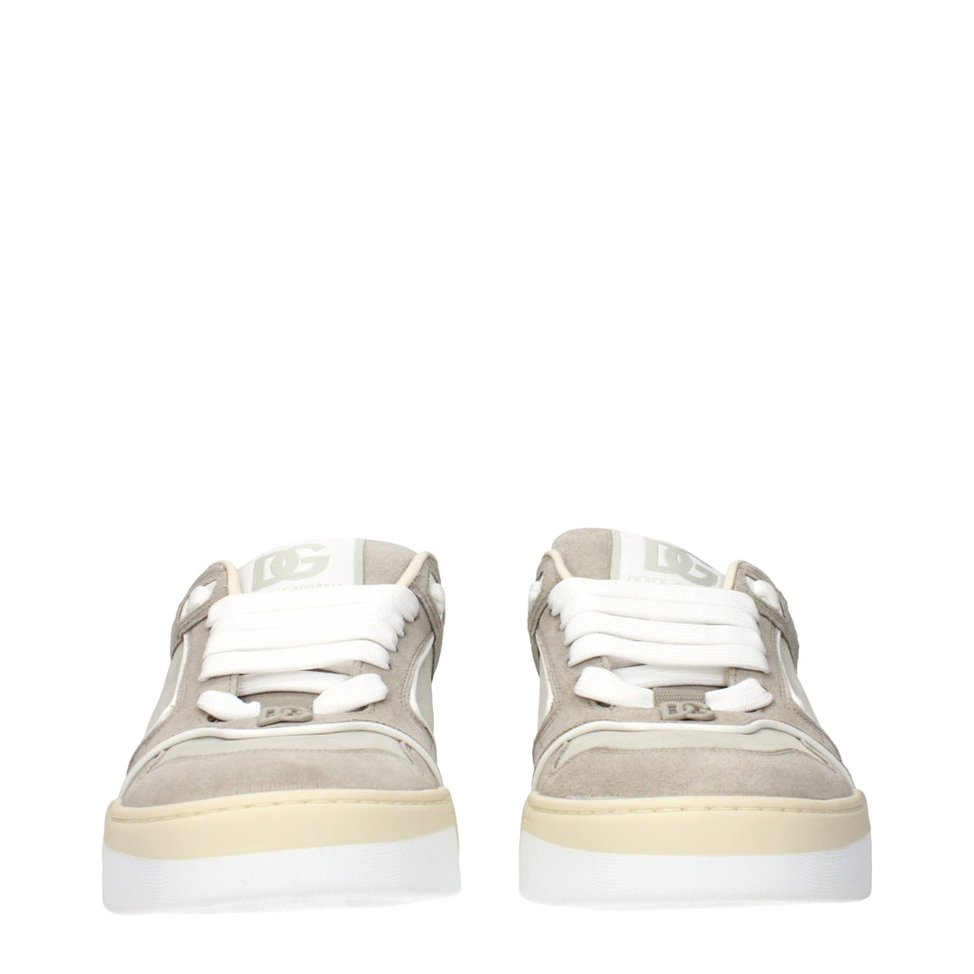 Dolce & Gabbana Beige Leather Low Top Sneakers