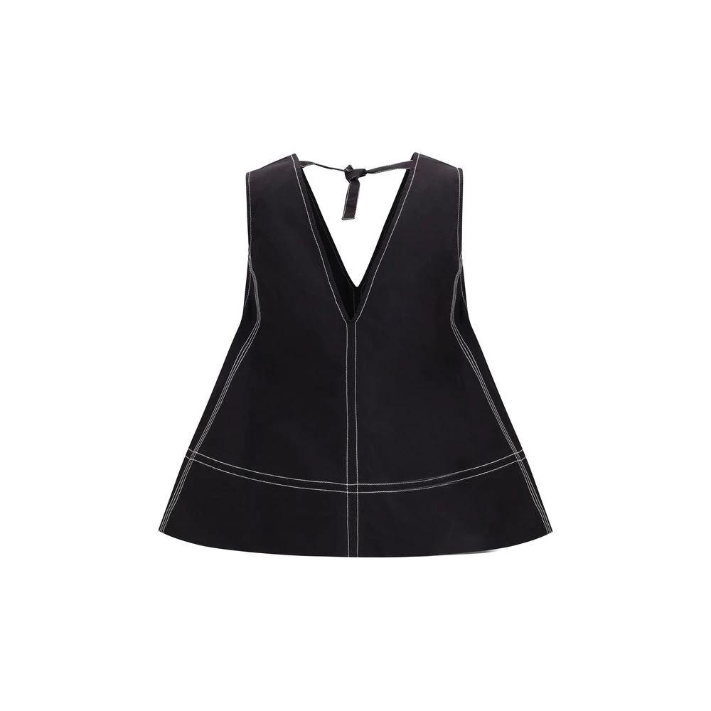 Ganni Black Elastane Shirt