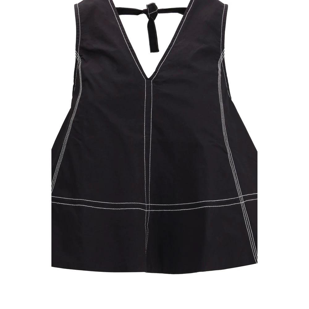 Ganni Black Elastane Shirt