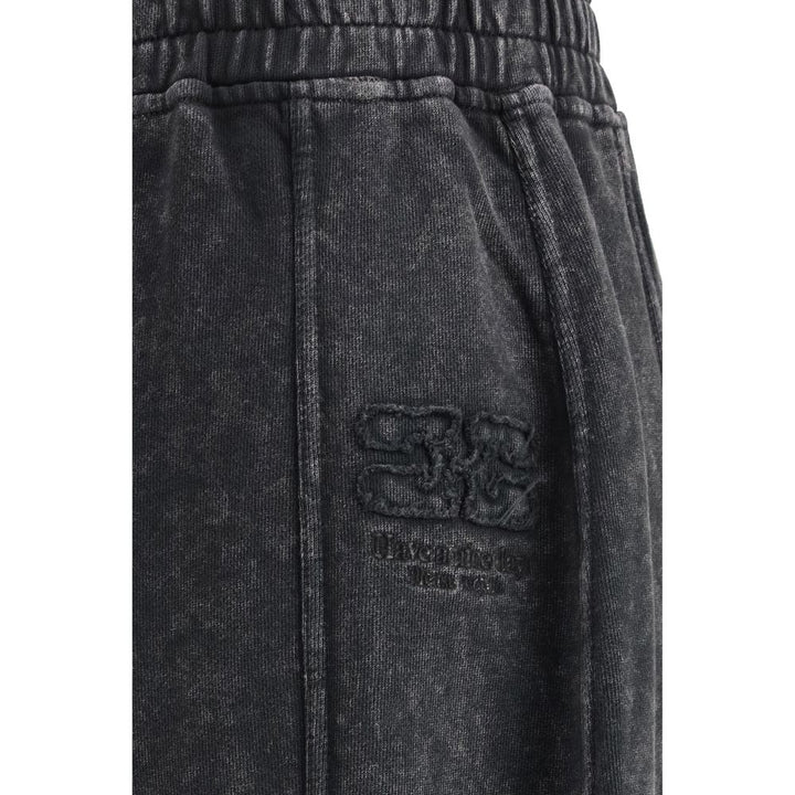 Ganni Black Cotton Casual Pants
