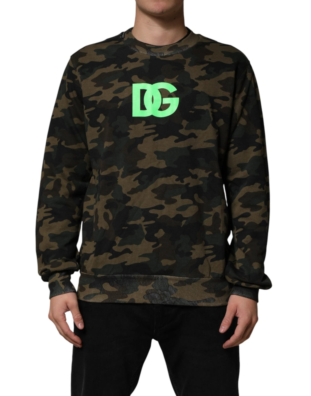 Dolce &amp; Gabbana Multicolor Camouflage Men Sweatshirt Sweater by Dolce &amp; Gabbana outlet now on sale