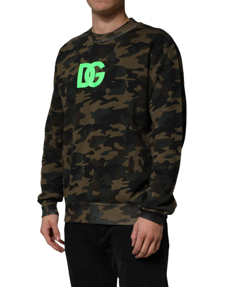 Dolce &amp; Gabbana Multicolor Camouflage Men Sweatshirt Sweater by Dolce &amp; Gabbana outlet now on sale