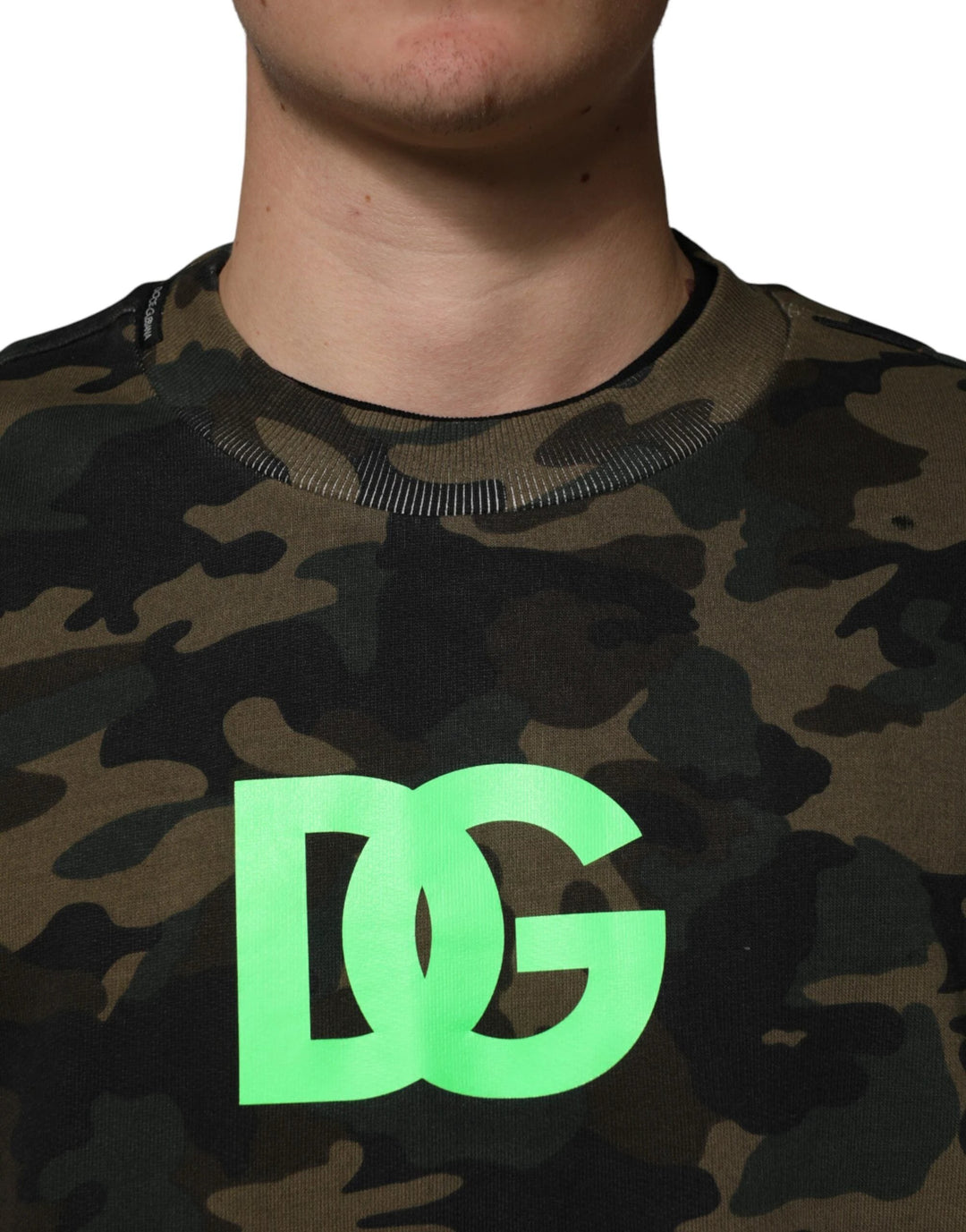 Dolce &amp; Gabbana Multicolor Camouflage Men Sweatshirt Sweater by Dolce &amp; Gabbana outlet now on sale