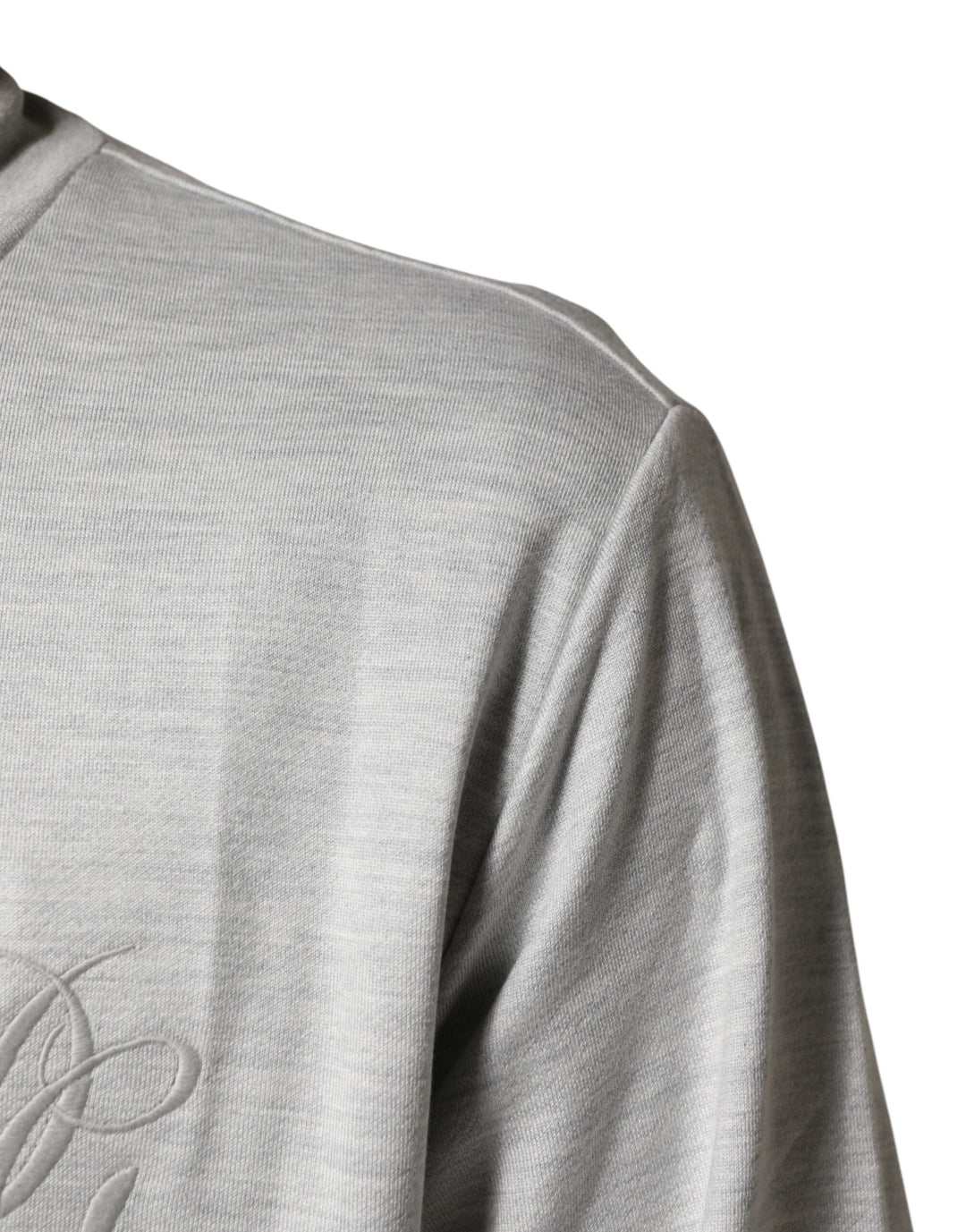 Dolce & Gabbana Light Gray Cotton Zipped Cardigan Sweater by Dolce & Gabbana outlet now on sale