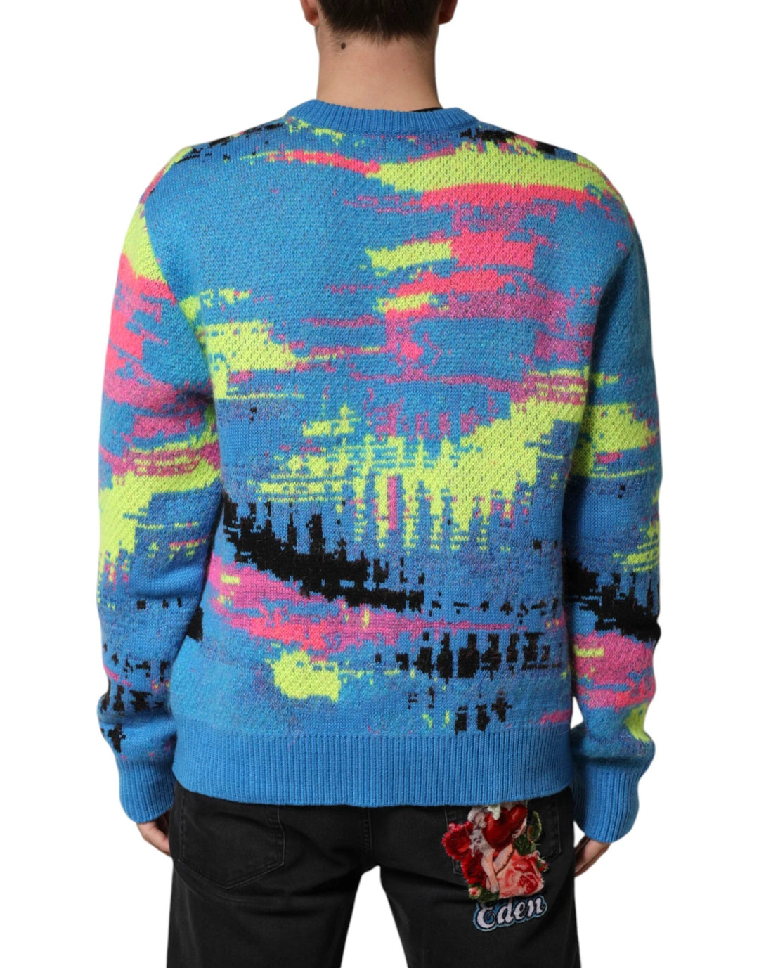 Dolce &amp; Gabbana Multicolor Men Crew Neck Pullover Sweater by Dolce &amp; Gabbana outlet now on sale