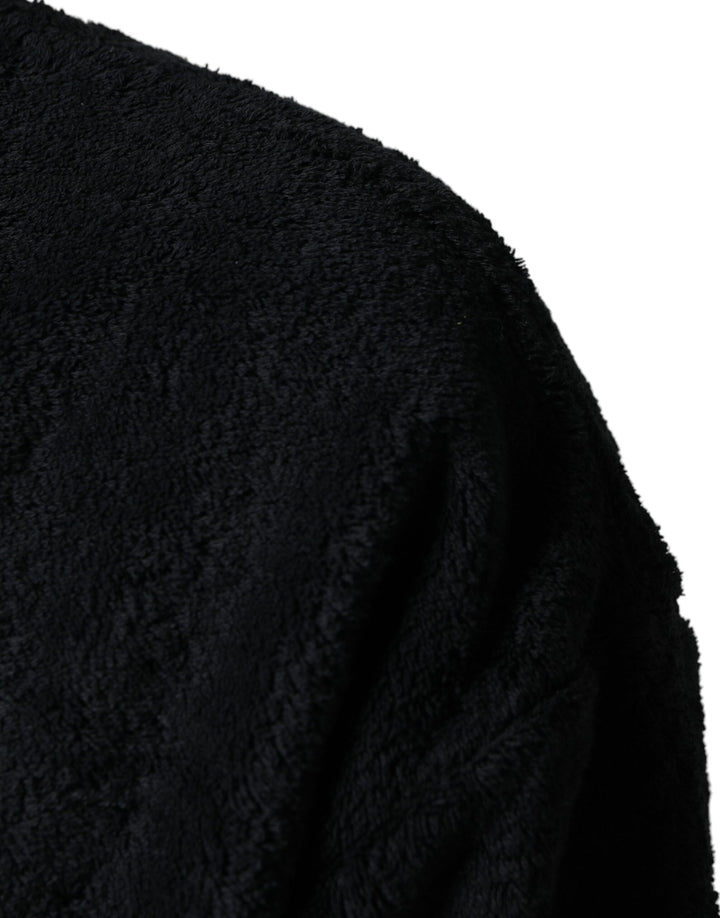 Dolce &amp; Gabbana Sample Sale Dolce &amp; Gabbana Black Cotton V-Neck Men Sweatshirt Sweater - | Designer outlet