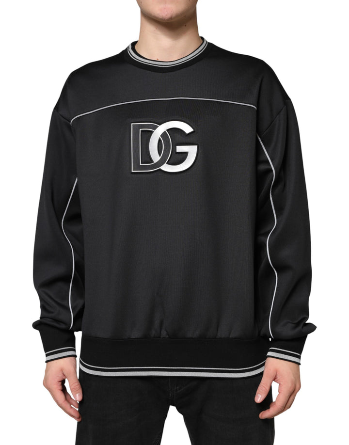 Dolce &amp; Gabbana Black DG Logo Crew Neck Sweatshirt Sweater by Dolce &amp; Gabbana outlet now on sale