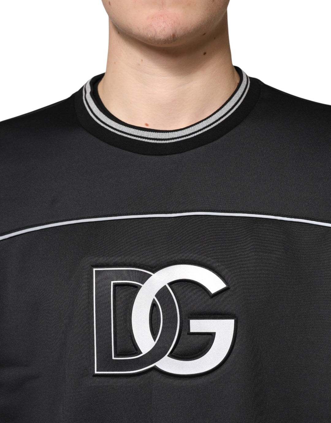 Dolce &amp; Gabbana Black DG Logo Crew Neck Sweatshirt Sweater by Dolce &amp; Gabbana outlet now on sale