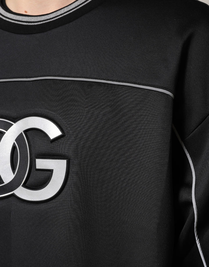 Dolce &amp; Gabbana Black DG Logo Crew Neck Sweatshirt Sweater by Dolce &amp; Gabbana outlet now on sale