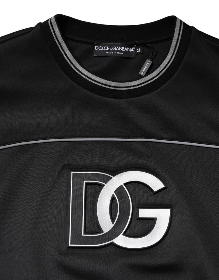 Dolce &amp; Gabbana Black DG Logo Crew Neck Sweatshirt Sweater by Dolce &amp; Gabbana outlet now on sale
