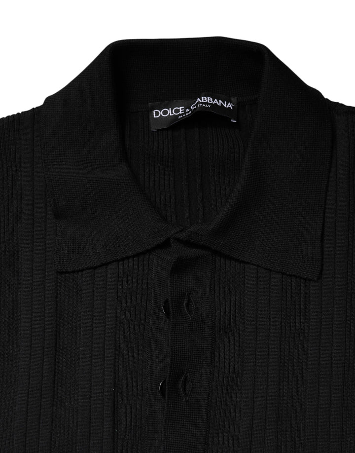 Dolce &amp; Gabbana Black Crest Long Sleeve Men Pullover Sweater by Dolce &amp; Gabbana outlet now on sale