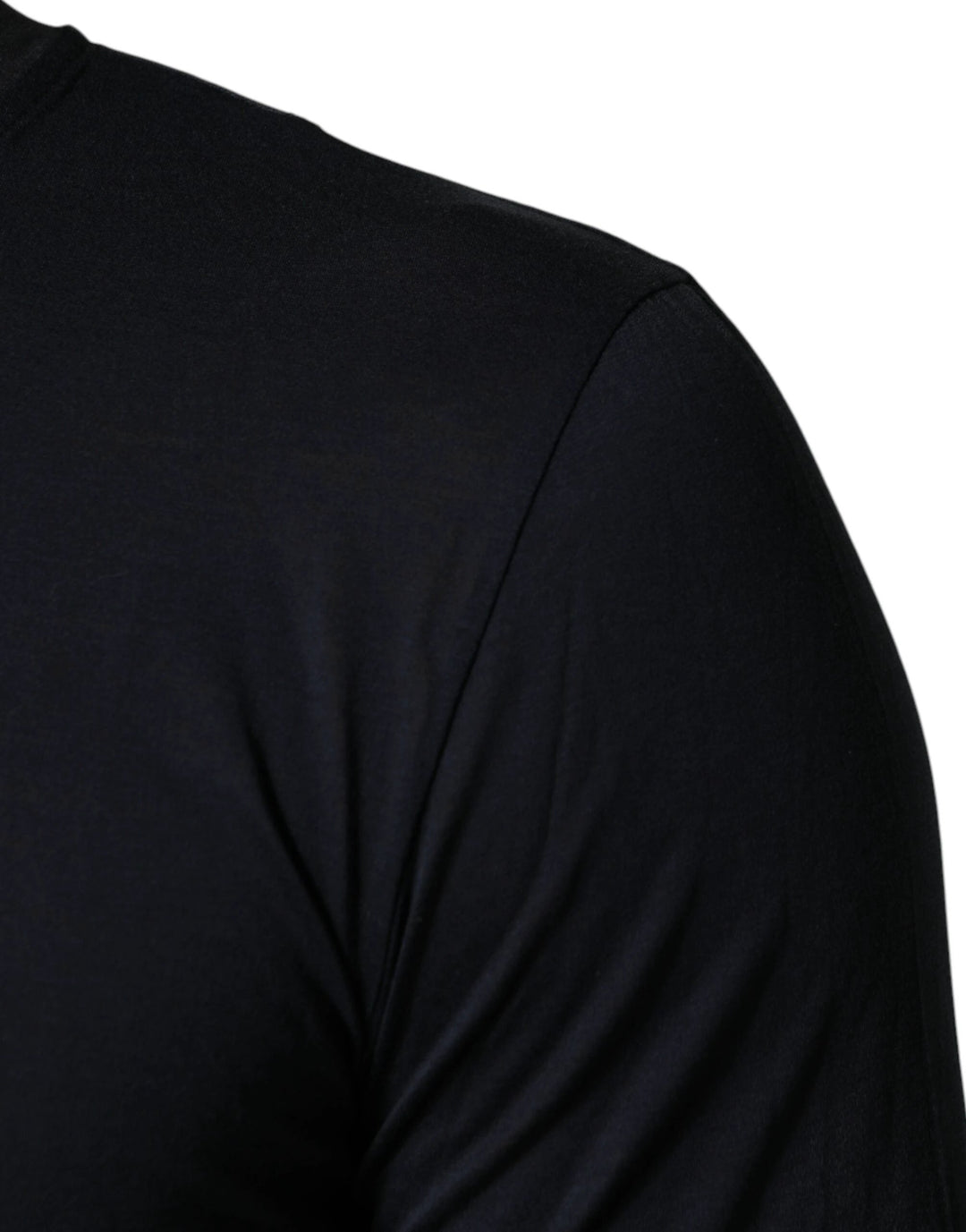Dolce &amp; Gabbana Sample Sale Dolce &amp; Gabbana Dark Blue Cotton Henley Long Sleeves T-Shirt - | Designer outlet