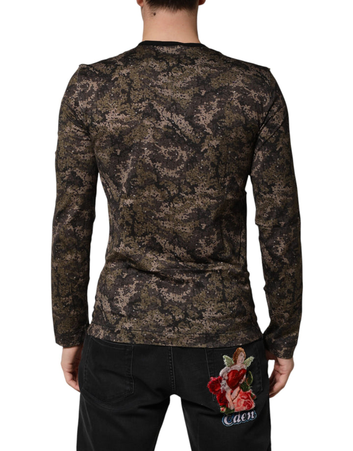 Dolce &amp; Gabbana Sample Sale Dolce &amp; Gabbana Multicolor Camouflage Long Sleeves T-shirt - | Designer outlet