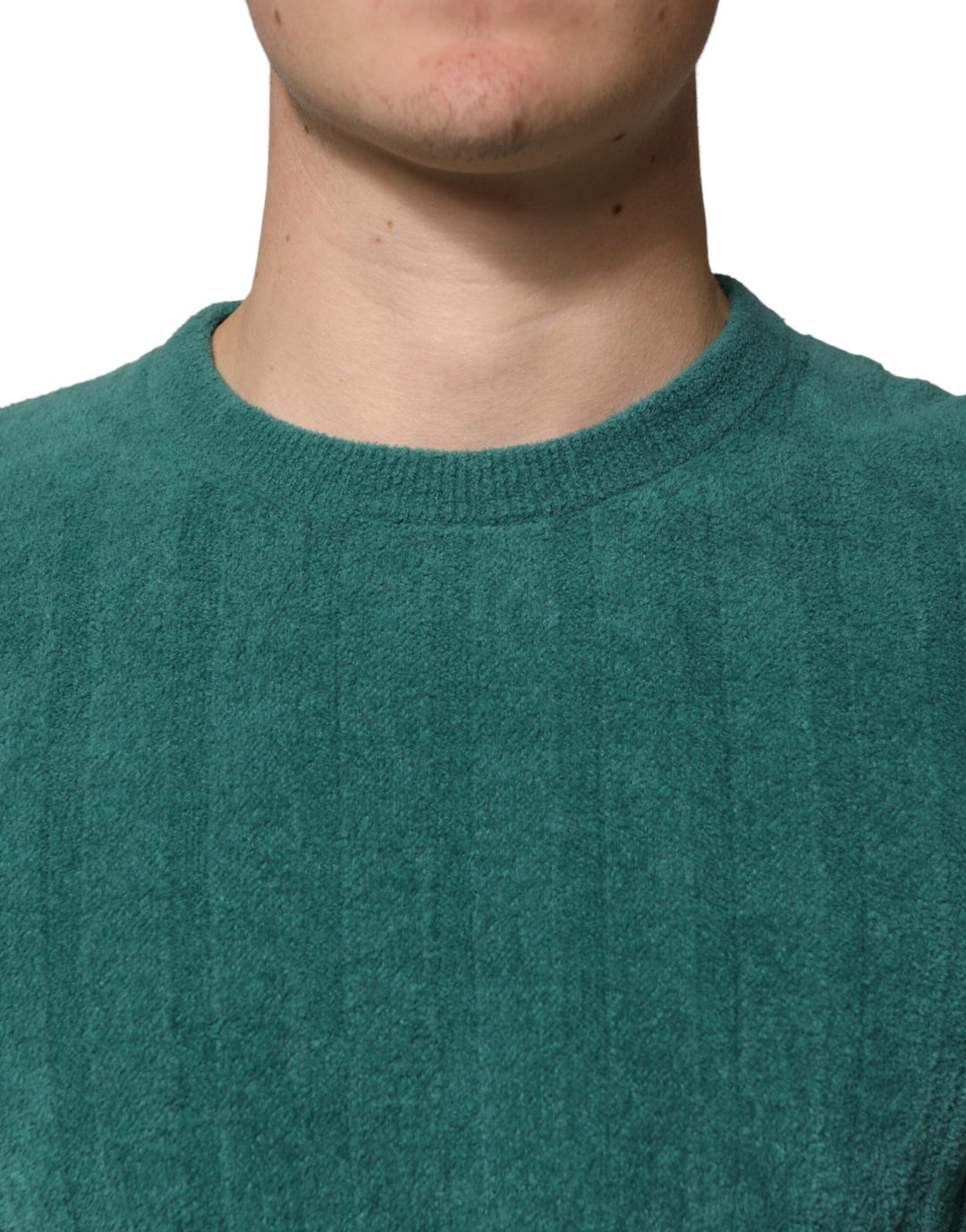 Dolce &amp; Gabbana Dark Green Cotton Blend Men Crew Neck T-shirt by Dolce &amp; Gabbana outlet now on sale