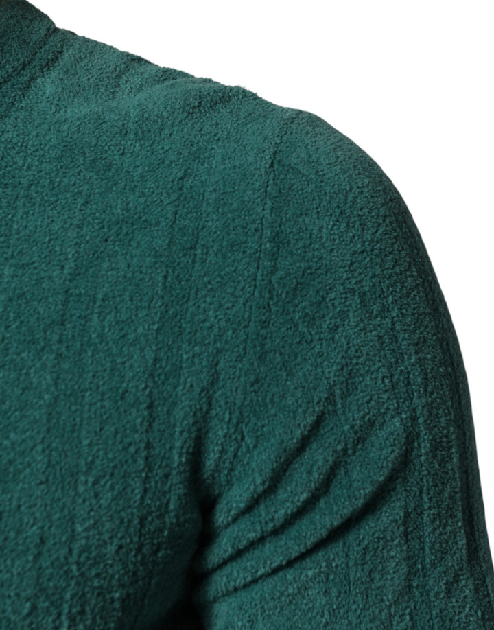 Dolce &amp; Gabbana Dark Green Cotton Blend Men Crew Neck T-shirt by Dolce &amp; Gabbana outlet now on sale