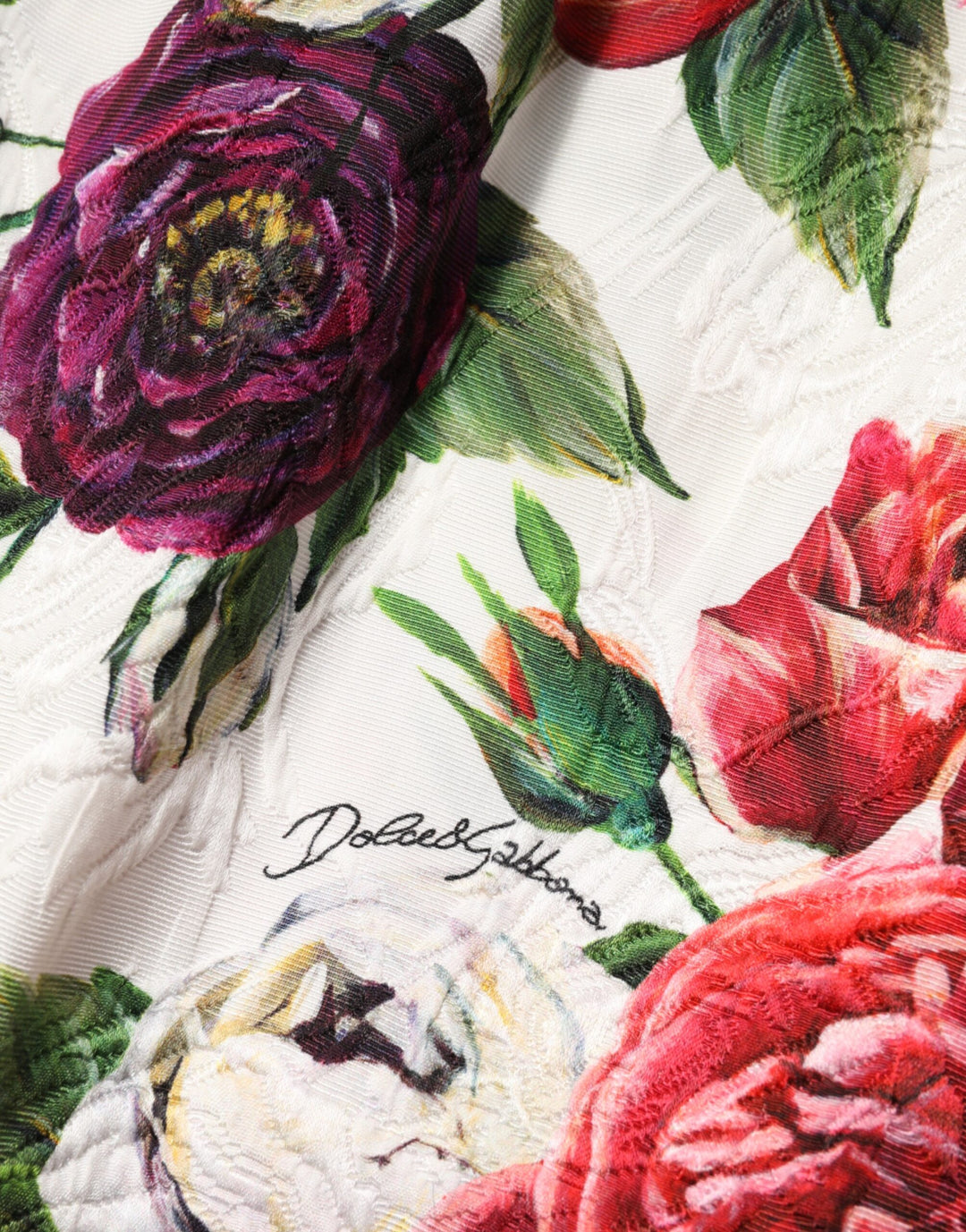 Dolce & Gabbana White Floral Embellished Sheath Mini Dress by Dolce & Gabbana outlet now on sale