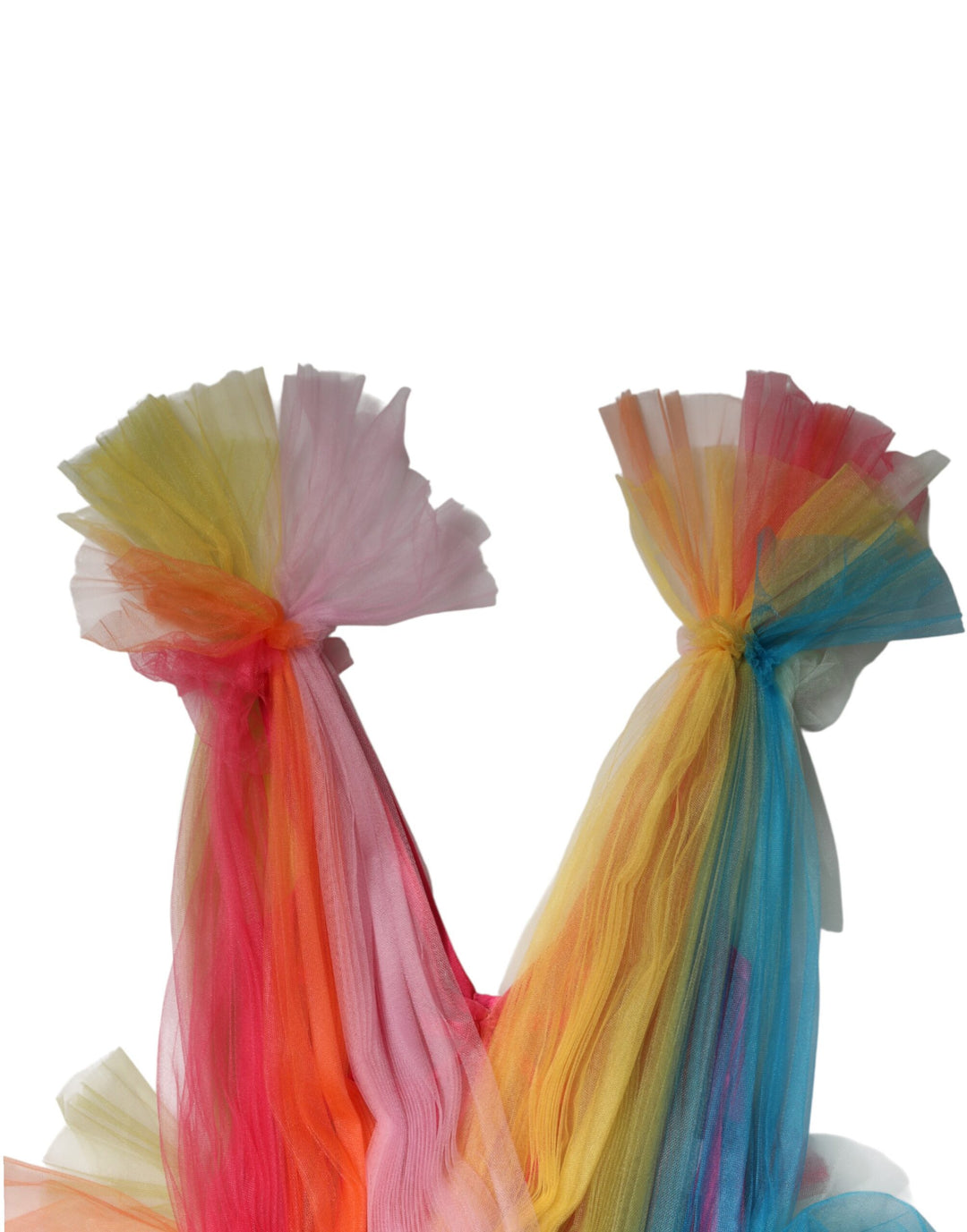 Dolce &amp; Gabbana Sample Sale Dolce &amp; Gabbana Multicolor Nylon Tiered Tulle Midi Dress - | Designer outlet