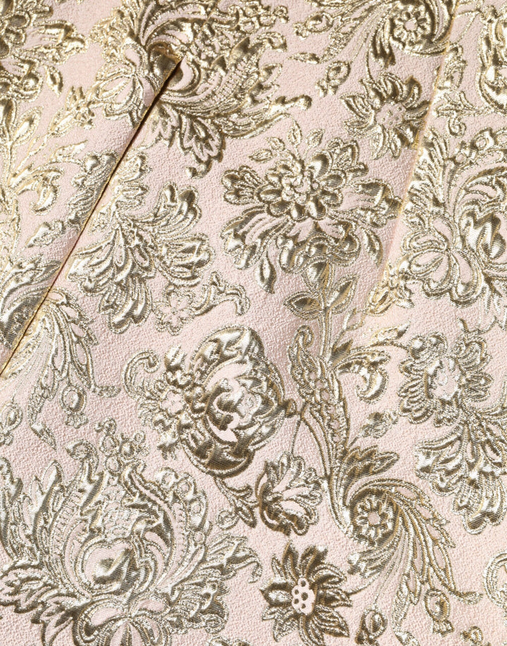 Dolce & Gabbana Beige Gold Floral Brocade Sleeveless Dress by Dolce & Gabbana outlet now on sale