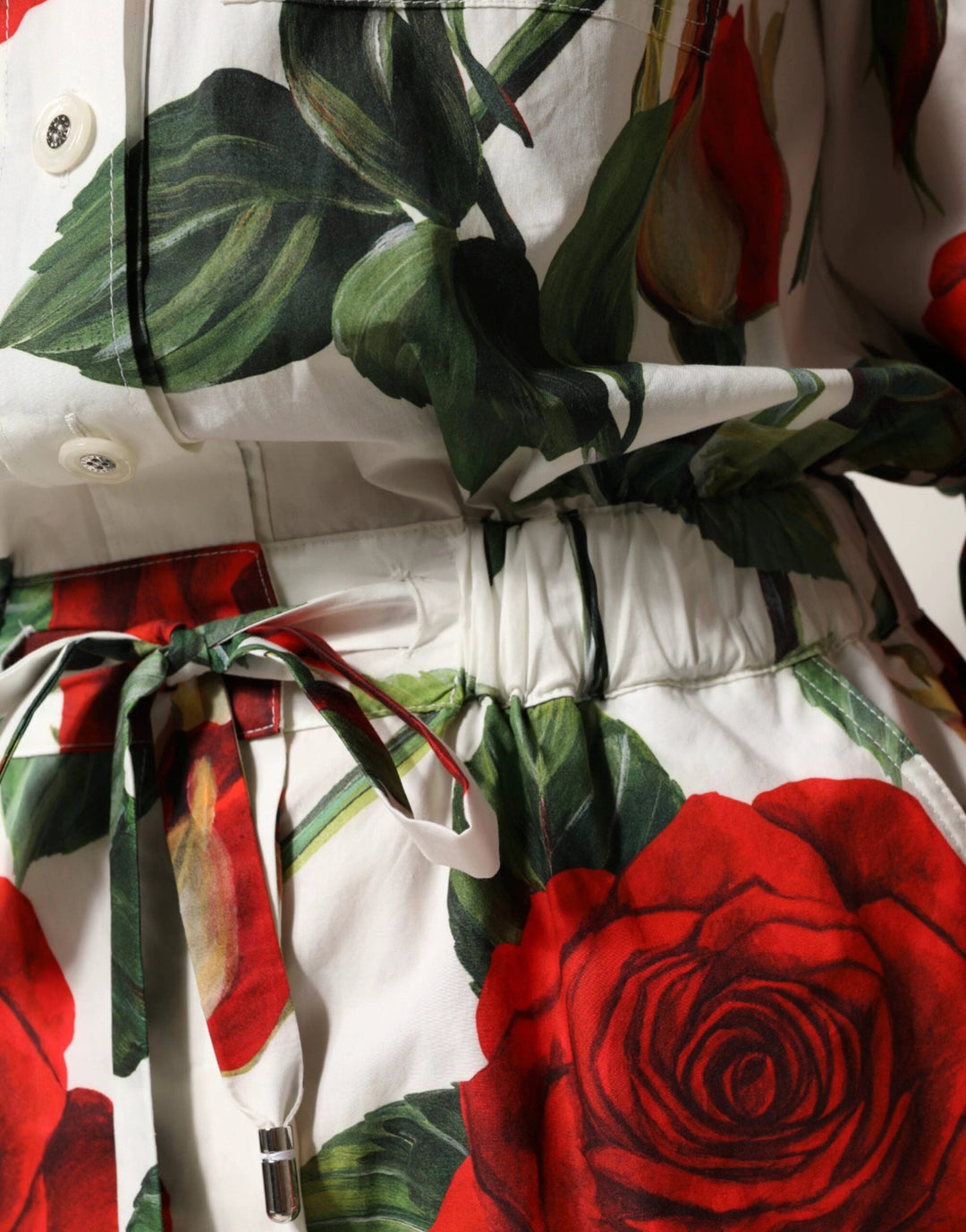 Dolce &amp; Gabbana White Floral Print Cotton Jumpsuit Dress by Dolce &amp; Gabbana outlet now on sale