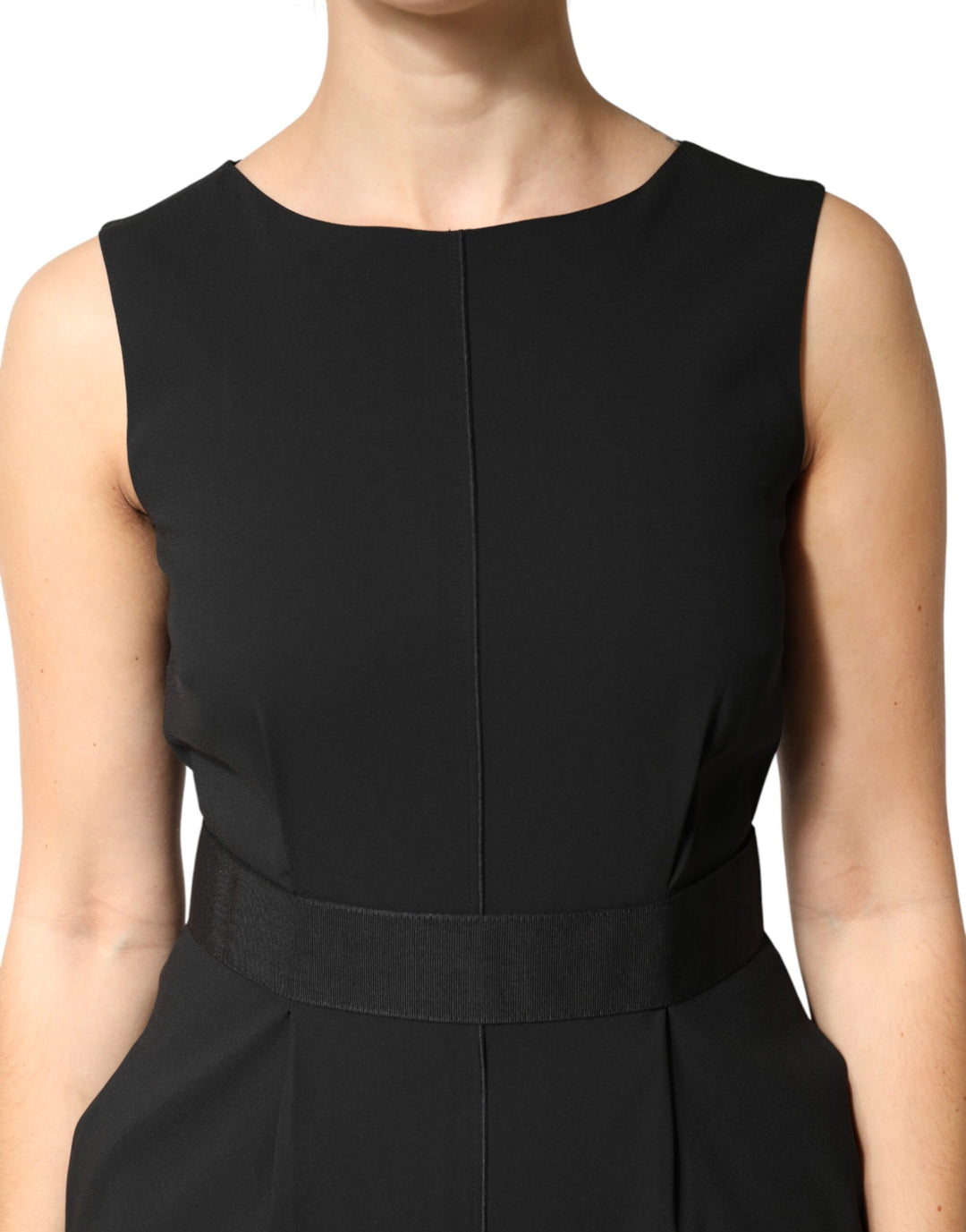Dolce & Gabbana Black Sleeveless Sheath Knee Length Dress by Dolce & Gabbana outlet now on sale