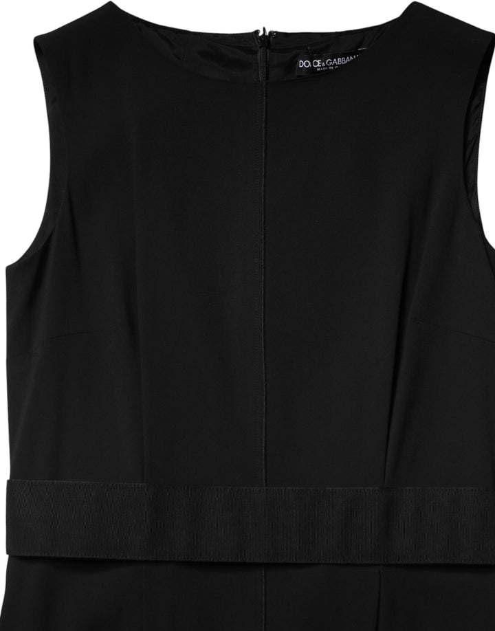 Dolce & Gabbana Black Sleeveless Sheath Knee Length Dress by Dolce & Gabbana outlet now on sale
