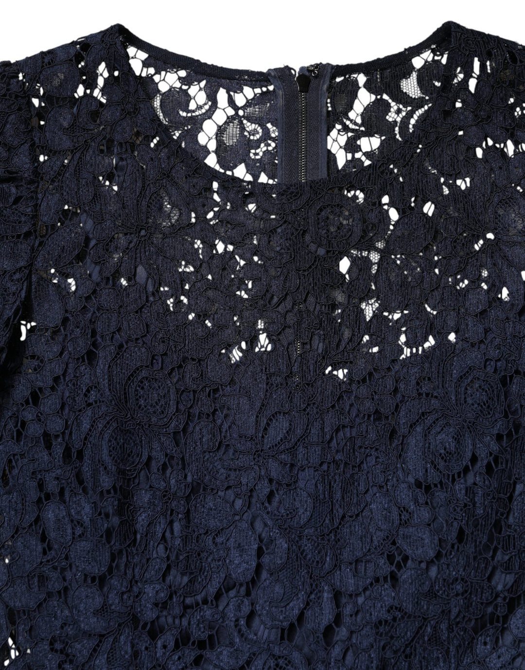 Dolce & Gabbana Blue Lace Ruffle A-line Knee Length Dress by Dolce & Gabbana outlet now on sale