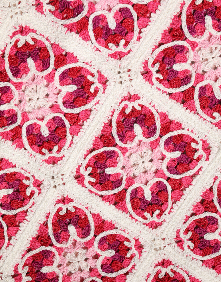 Dolce & Gabbana Multicolor Brick Stitched Crochet Mini Dress by Dolce & Gabbana outlet now on sale