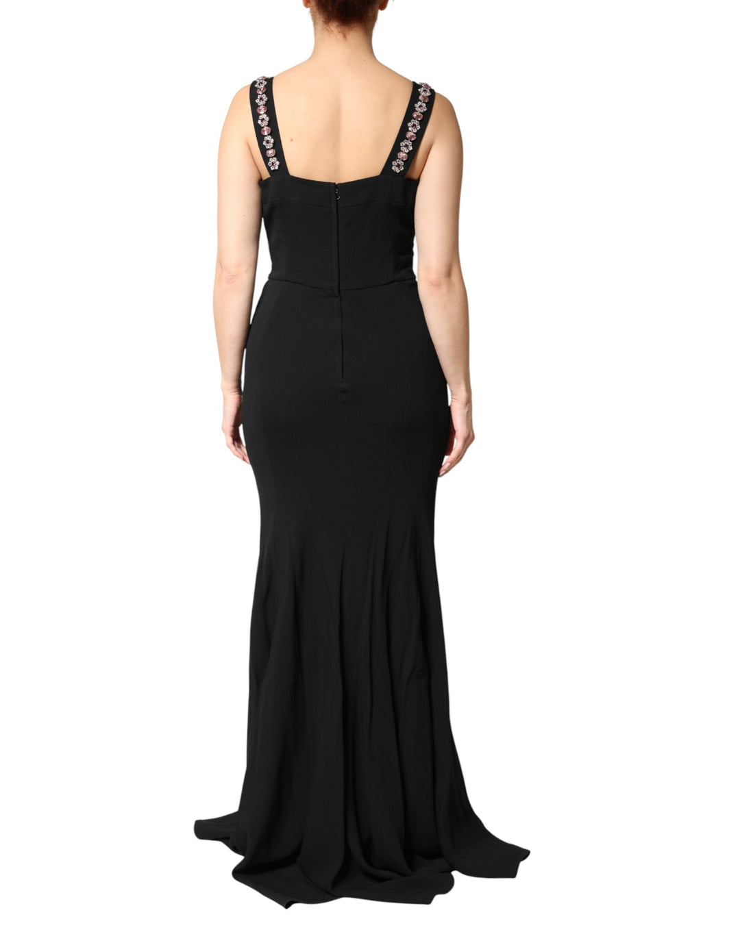 Dolce & Gabbana Black Embellished Bodycon Long Gown Dress by Dolce & Gabbana outlet now on sale