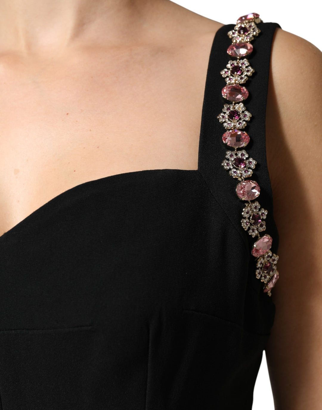 Dolce & Gabbana Black Embellished Bodycon Long Gown Dress by Dolce & Gabbana outlet now on sale