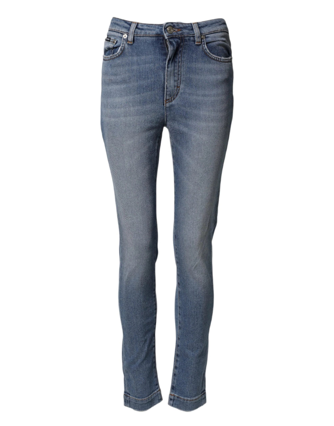 Dolce &amp; Gabbana Sample Sale Dolce &amp; Gabbana Blue Washed Cotton Skinny Denim Trouser Jeans - | Designer outlet