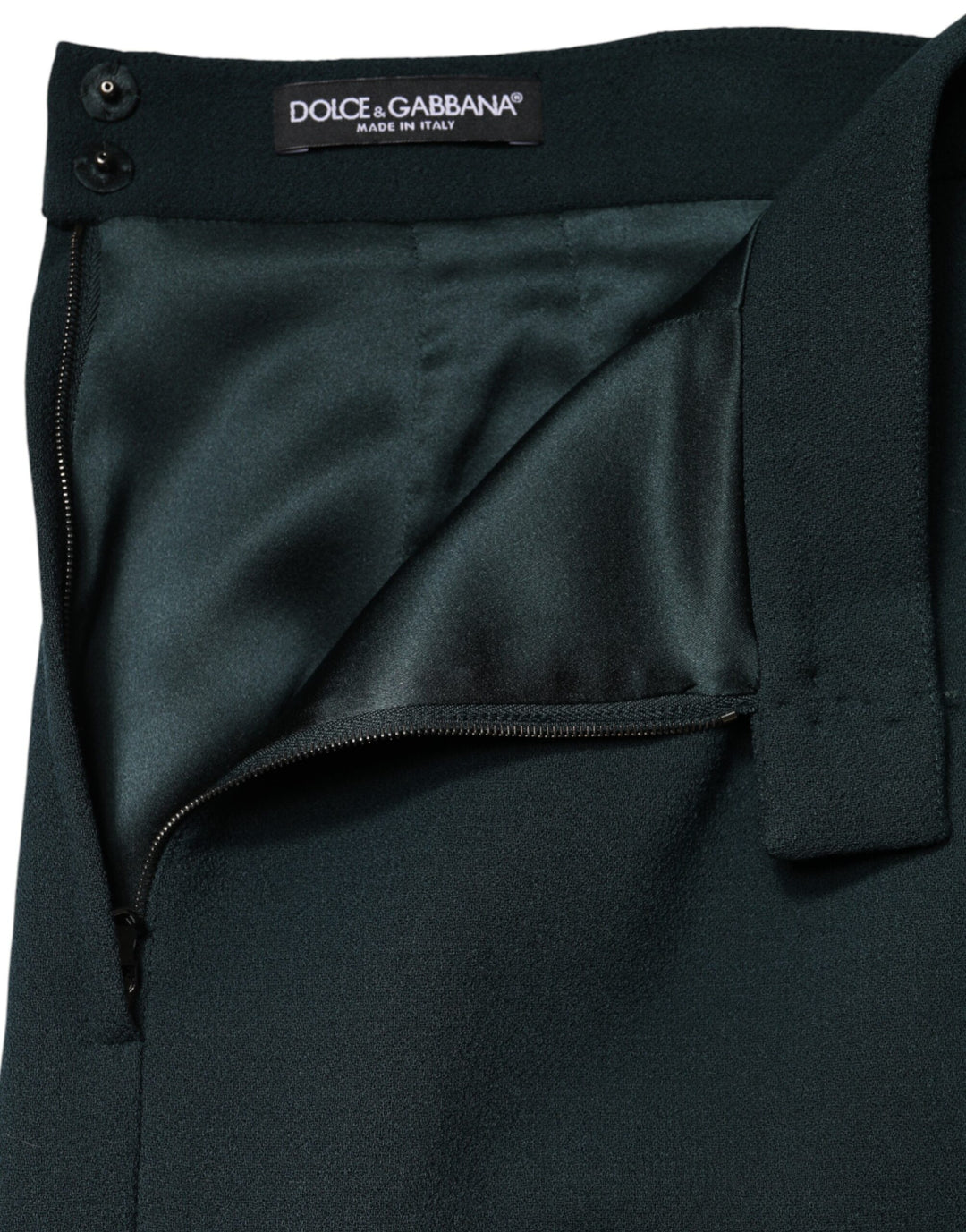Dolce &amp; Gabbana Sample Sale Dolce &amp; Gabbana Dark Green Mid Waist Pencil Cut Mini Skirt - | Designer outlet
