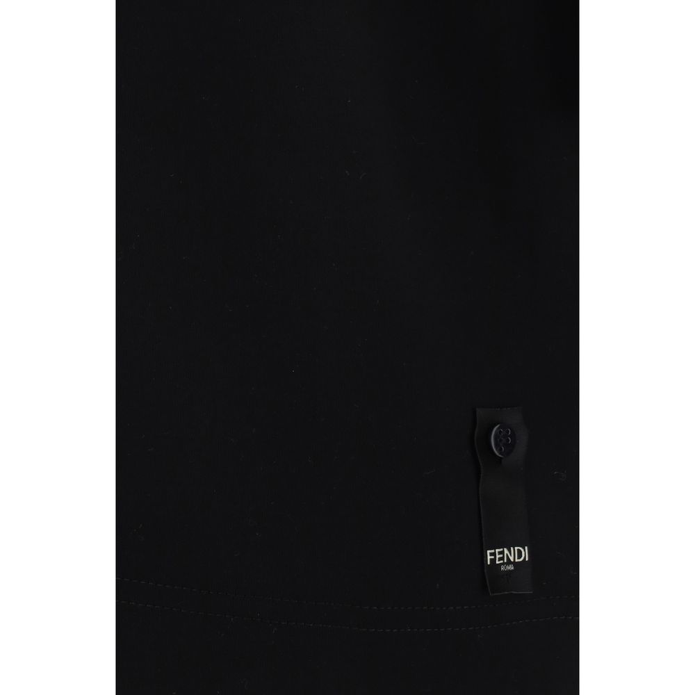 Fendi Black Cotton T-Shirt by Fendi outlet now on sale