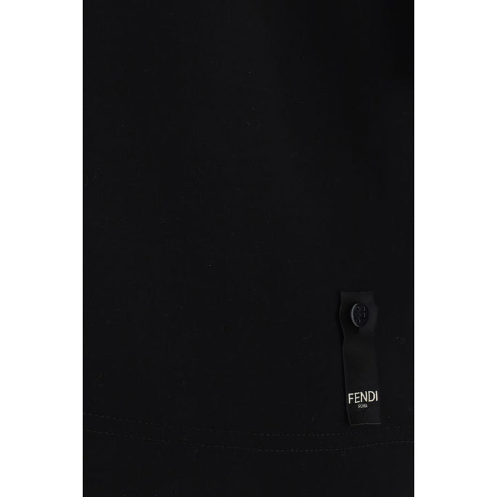 Fendi Black Cotton T-Shirt by Fendi outlet now on sale