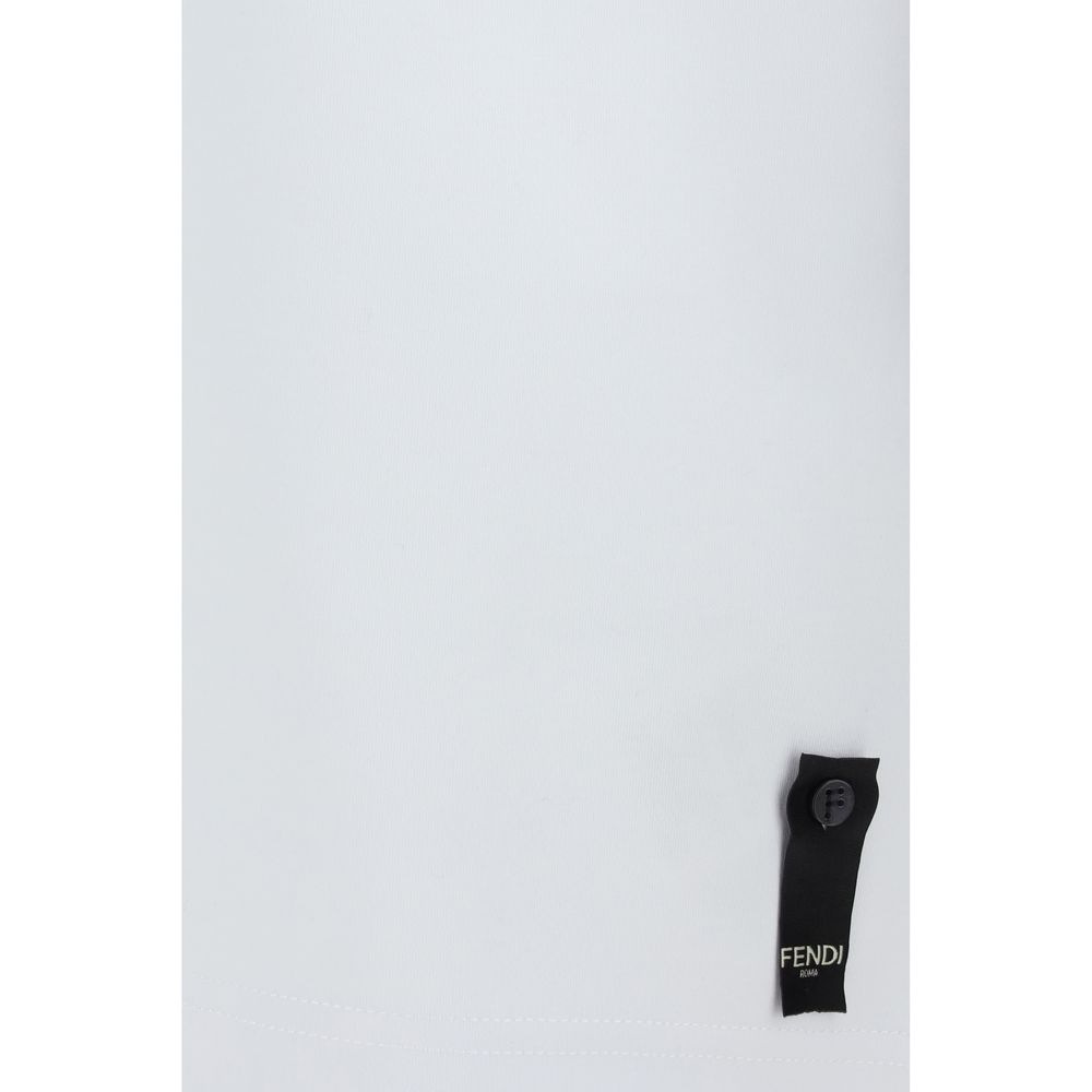 Fendi White Cotton T-Shirt by Fendi outlet now on sale