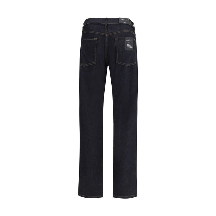 7FOR Blue Cotton Straight-Leg Jeans by 7FOR outlet now on sale