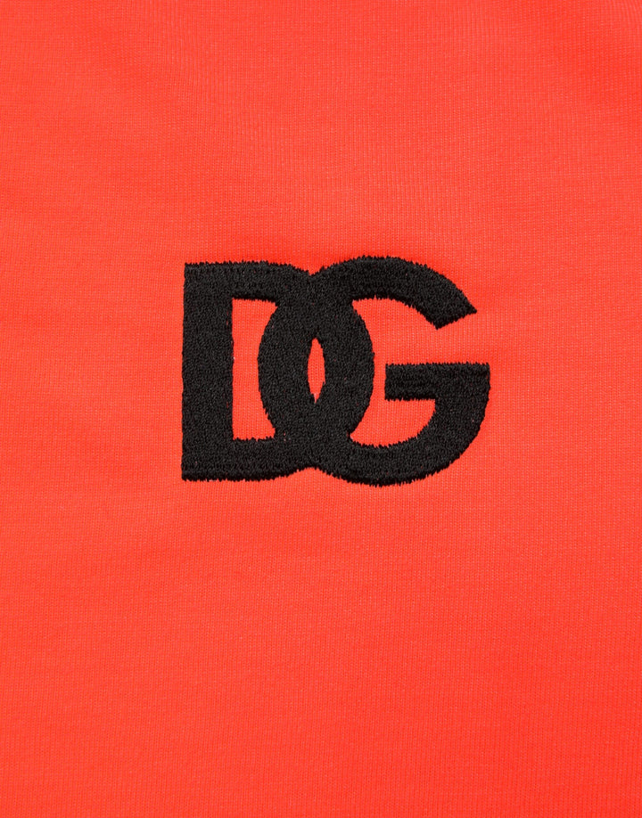 Dolce &amp; Gabbana Neon Orange Polyester Crew Neck Men T-shirt by Dolce &amp; Gabbana outlet now on sale