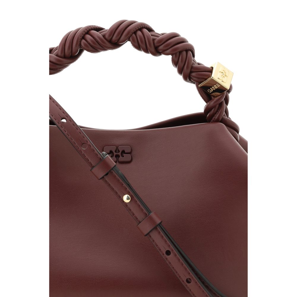 Ganni Bordeaux Calf Leather Bos Taurus Handbag