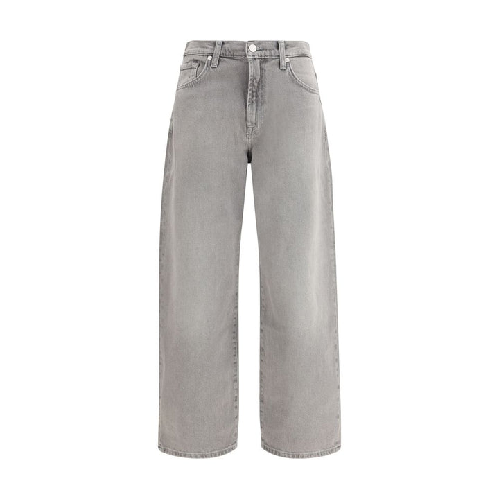7FOR Gray Cotton Relaxed Fit Jeans by 7FOR outlet now on sale