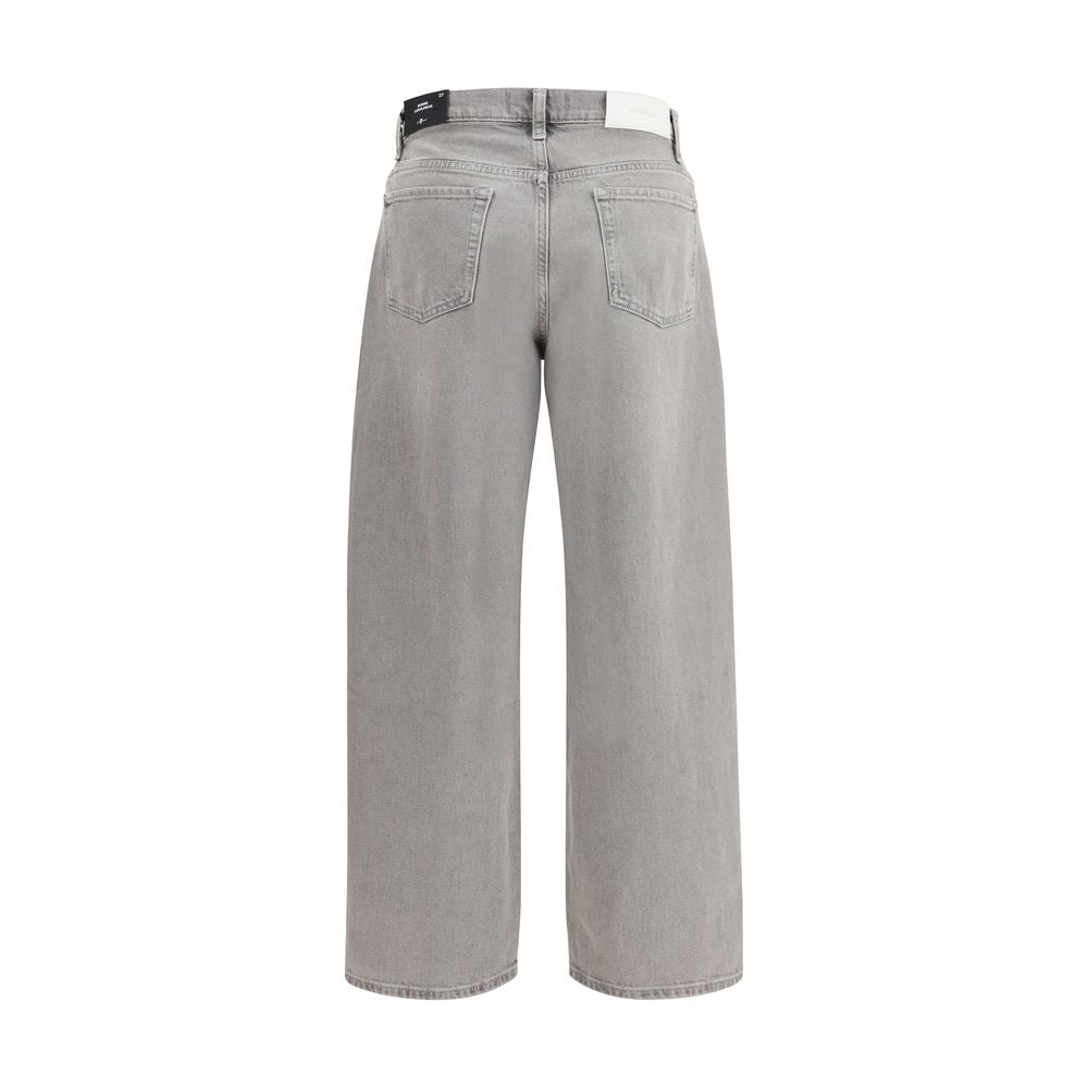 7FOR Gray Cotton Relaxed Fit Jeans by 7FOR outlet now on sale