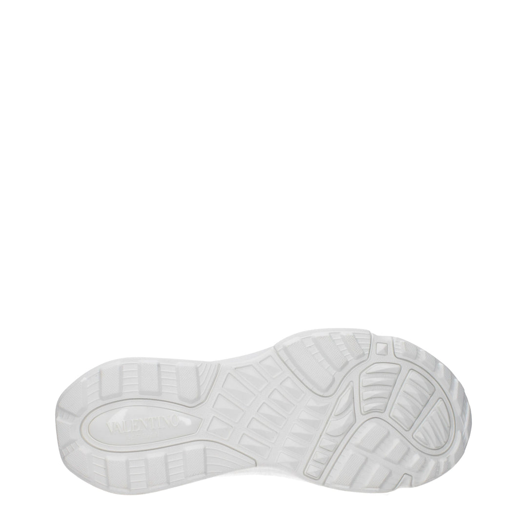 Valentino Garavani White Fabric Athletic Sneakers