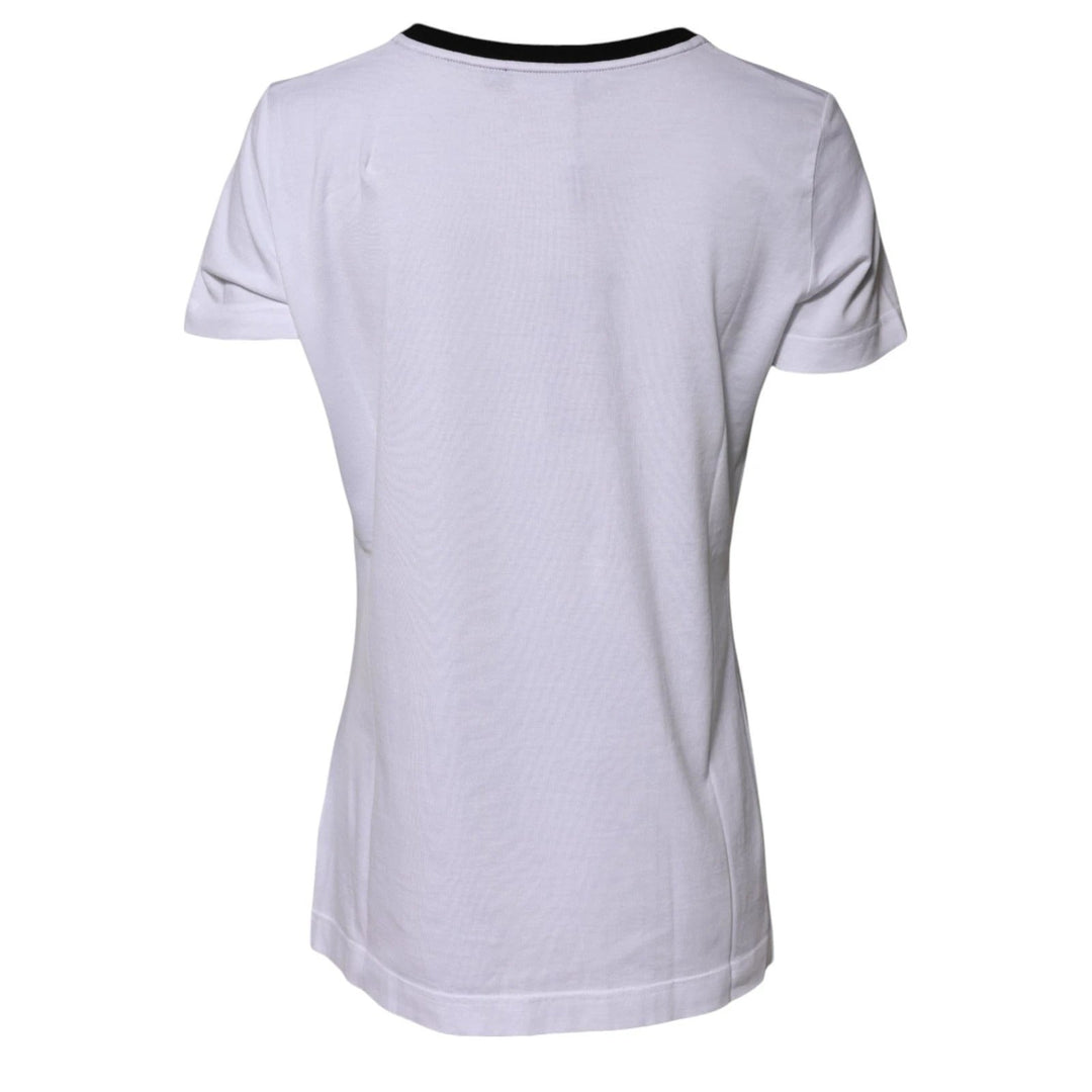 Dolce &amp; Gabbana Sample Sale Dolce &amp; Gabbana White Eleganza Cotton Crew Neck Tee T-shirt - | Designer outlet