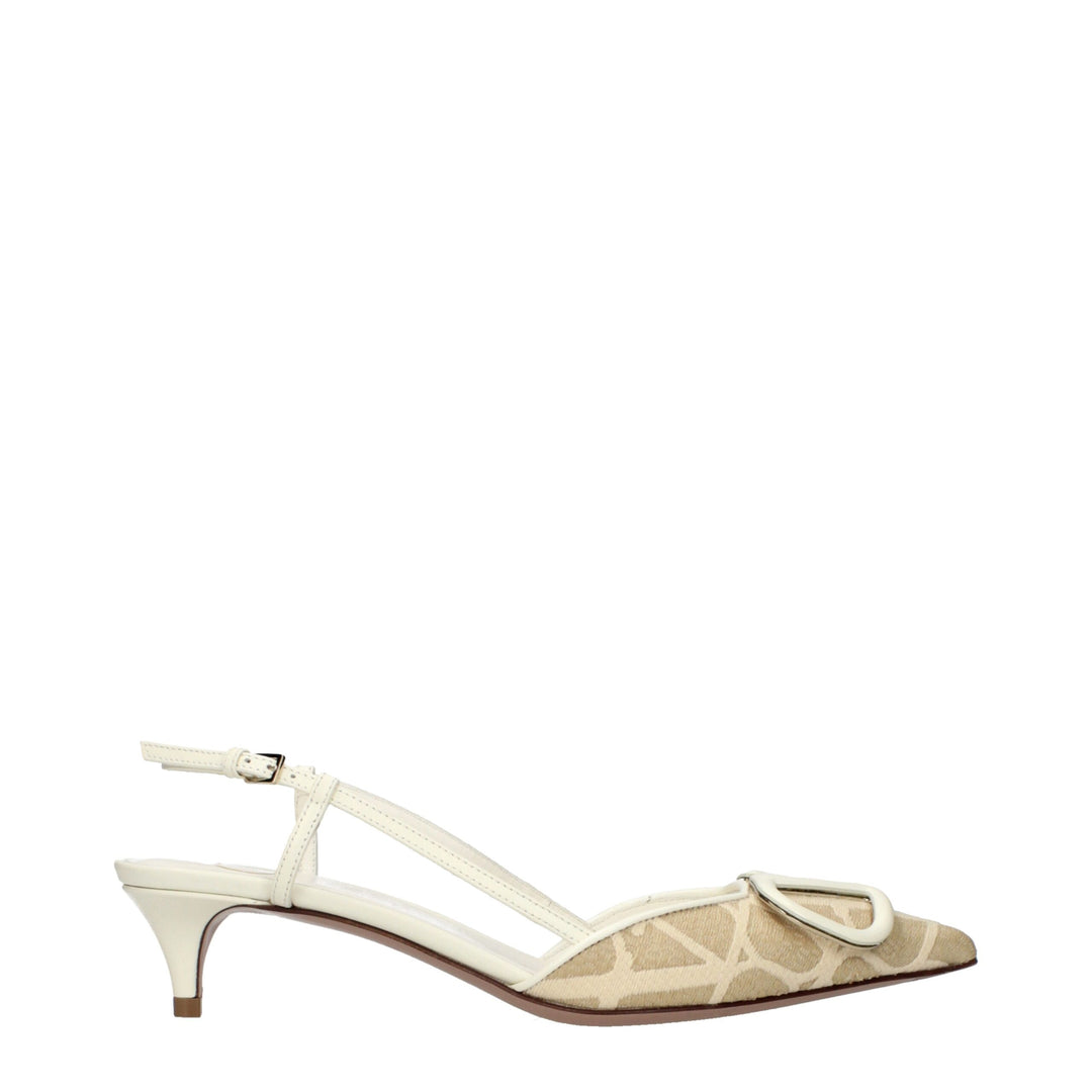 Valentino Garavani Beige Raffia Strap-On Sandals by Valentino Garavani outlet now on sale
