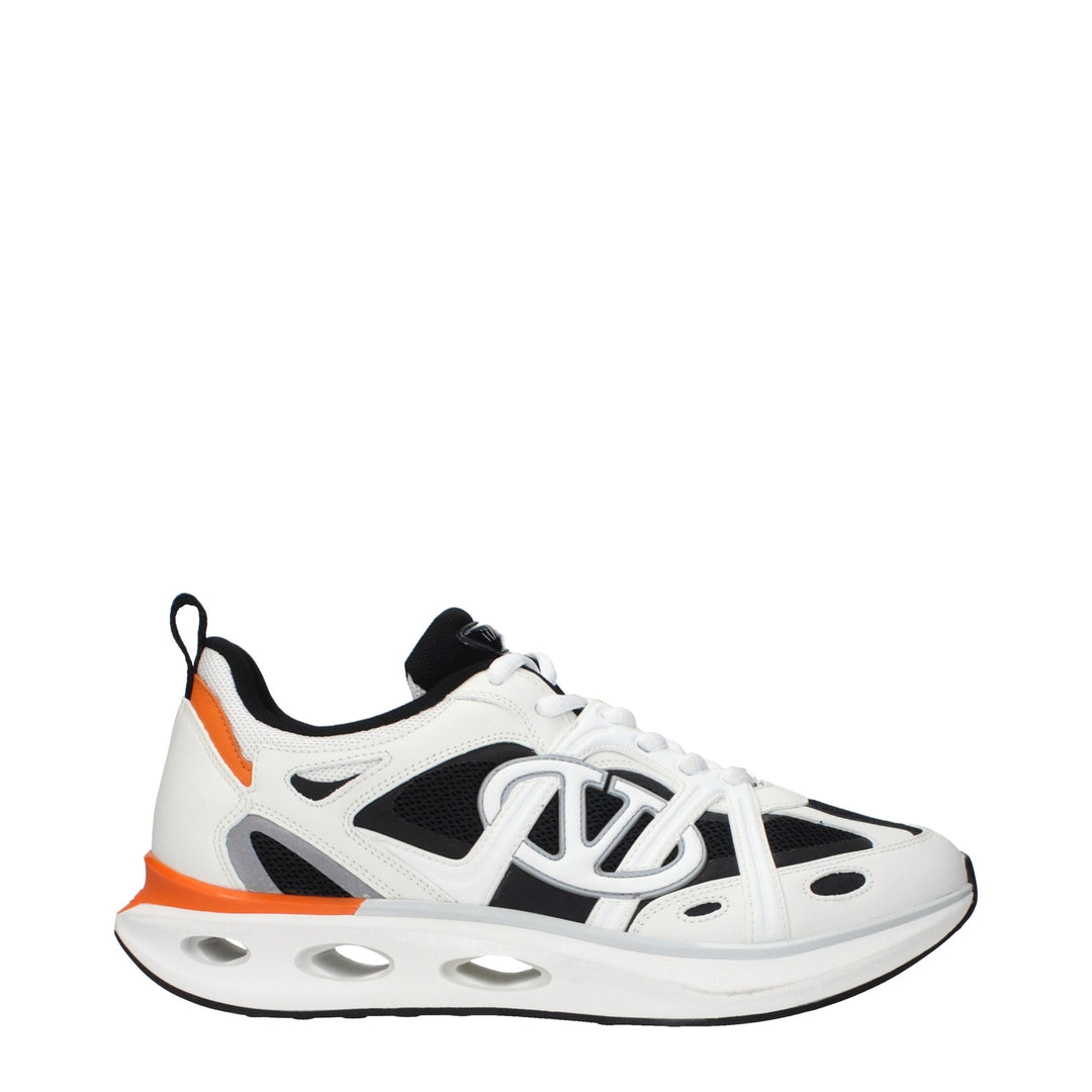 Valentino Garavani White Fabric Athletic Sneakers by Valentino Garavani outlet now on sale