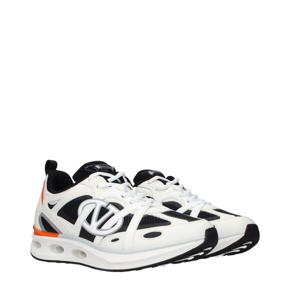 Valentino Garavani White Fabric Athletic Sneakers by Valentino Garavani outlet now on sale