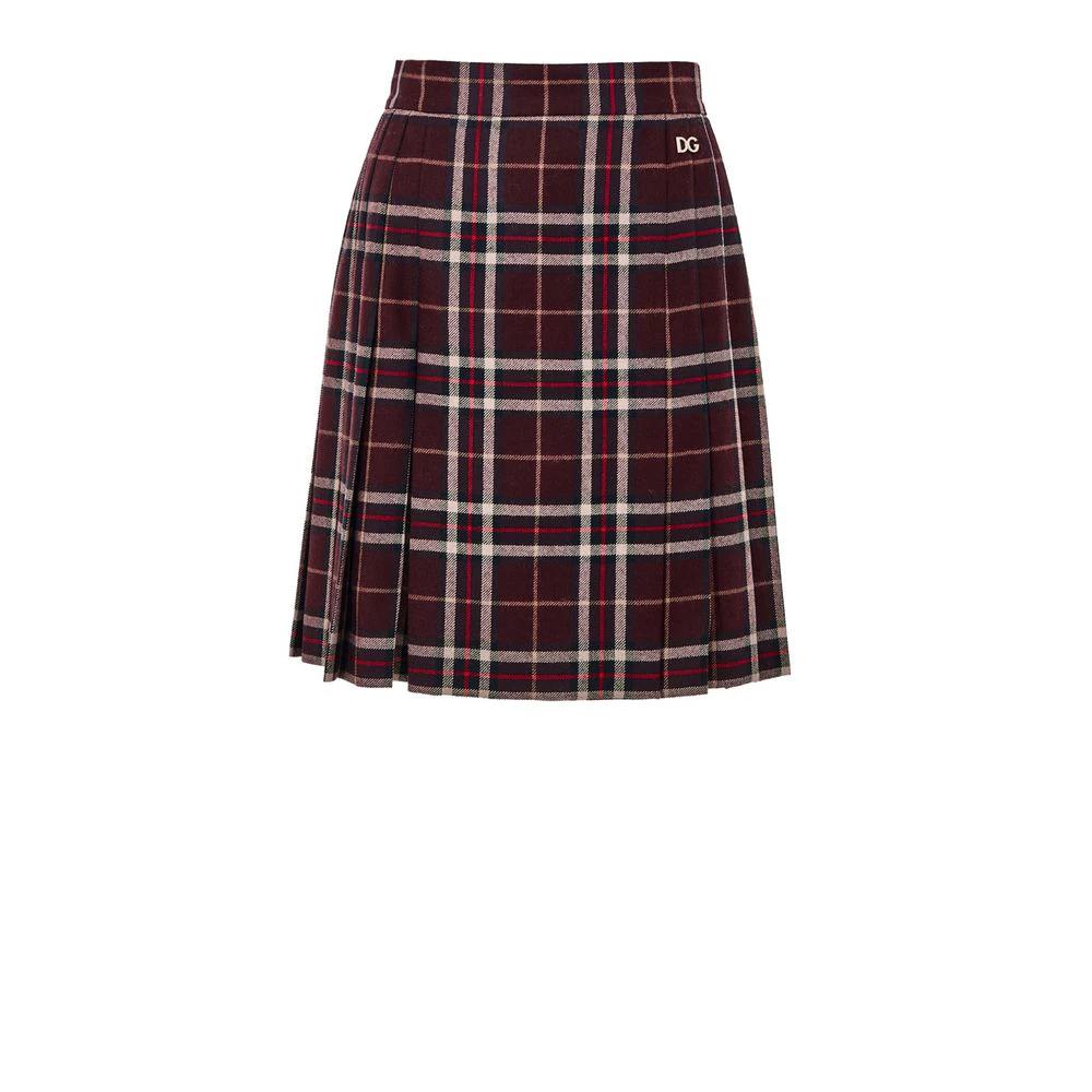 Dolce & Gabbana Sample Sale Dolce & Gabbana Bordeaux Wool Mini Skirt - | Designer outlet