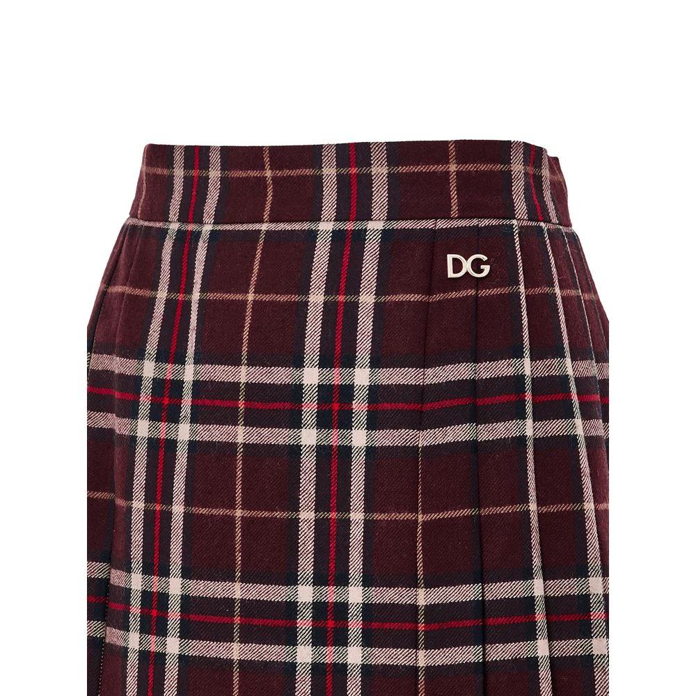 Dolce &amp; Gabbana Sample Sale Dolce &amp; Gabbana Bordeaux Wool Mini Skirt - | Designer outlet