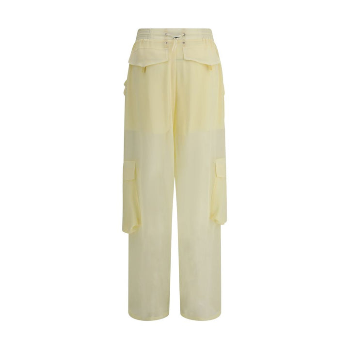 PINKO Yellow Polyester Cargo Pants