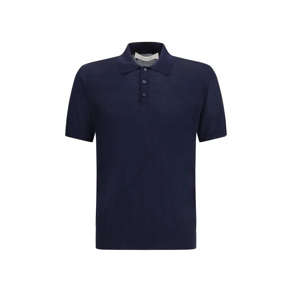 Golden Goose Blue Wool Oves Aries Polo Shirt