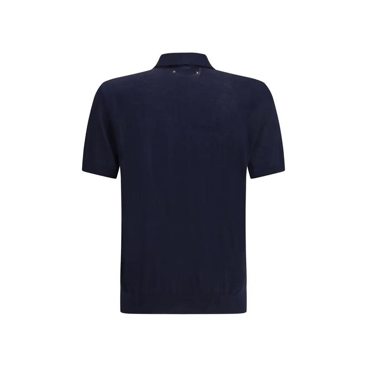 Golden Goose Blue Wool Oves Aries Polo Shirt