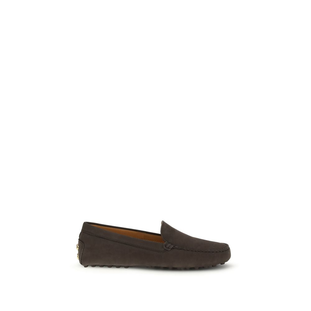 Tod's Brown Calf Leather Bos Taurus Slip-On Loafers by Tod's outlet now on sale